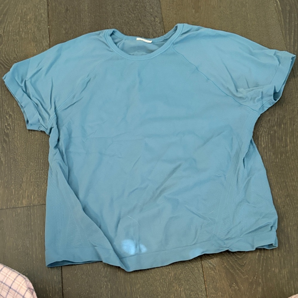 Athleta Blue Short Sleeve Tee